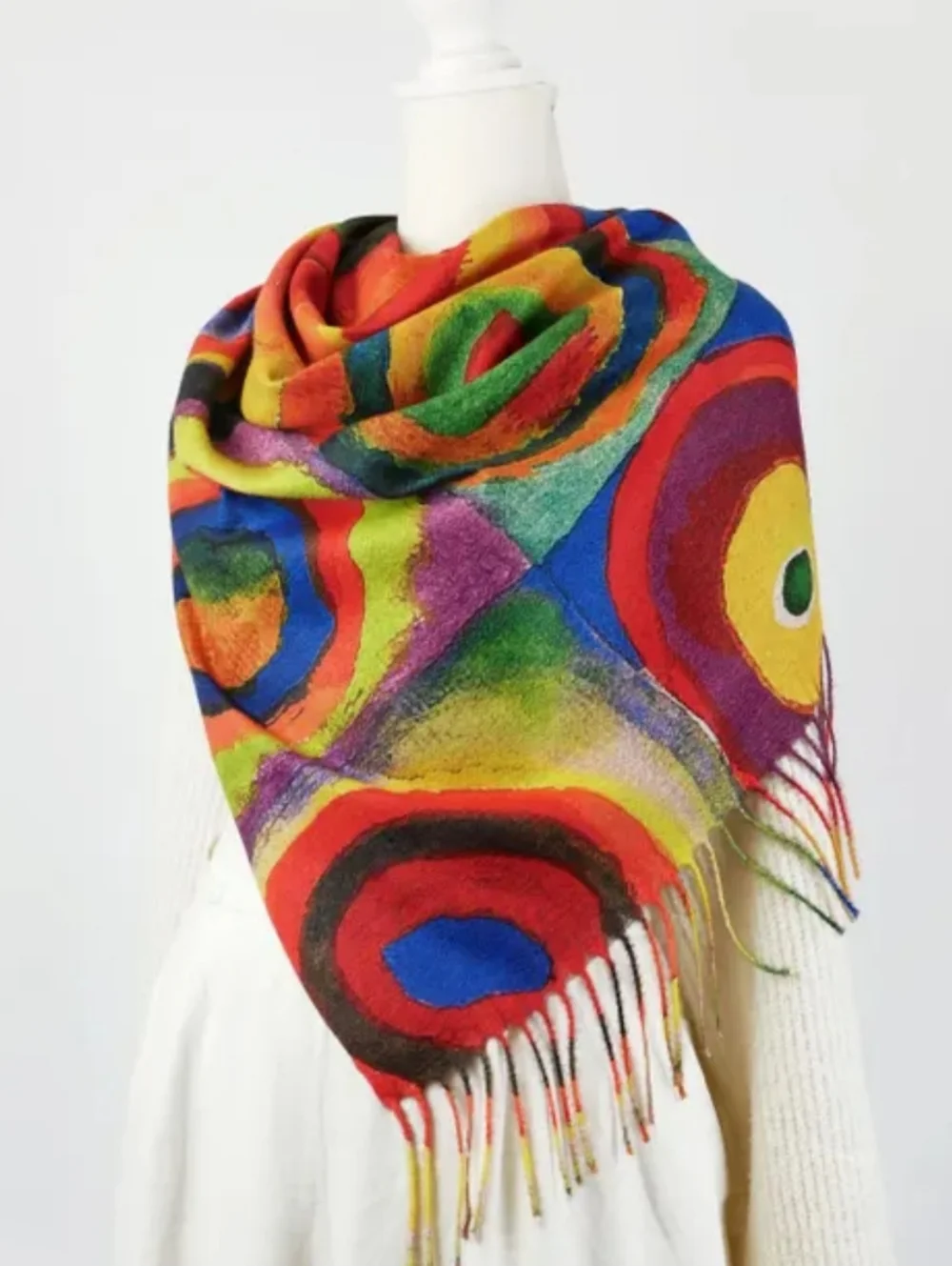 Squares with Concentric Circles by Wassily Kandinsky | Reversable Scarf - Picture 2 of 9